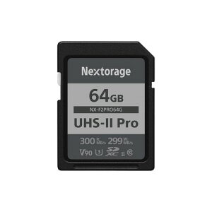 Nextorage{[J[UHS-IIV9064GBSDXCSDJ[hőǏox300MB/ső发ݑx299MB/s\pSLCtbVڍA4K/8K^NX-F2PRO64GlNXg[W