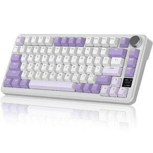 ATTACK SHARK X85Pro �Q�[�~���O�L�[�{�[�h ���C�����X 3���[�h�ڑ� �u���[�x���[�X�C�b�` �K�X�P�b�g�}�E���g (���x���_�[)
