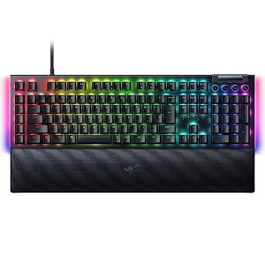 Razer ���C�U�[ BlackWidow V4 JP Yellow Switch 6�̐�p�}�N���L�[�ƃ��f�B�A�L�[�ɂ�荂�x�ȃR�}���h��V���[�g�J�b�g���ݒ�\�ȗL���Q�[�~���O�L�[�{�[�h �A���_�[�O���[ Chroma RGB ���J�j�c