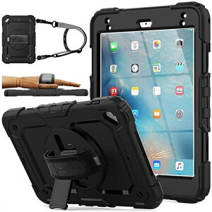 SEYMACstockiPadMini5/Mini4P[XϏՌیtBty[360°]X^hnhXgbvV_[XgbvSʕیJo[(ubN)