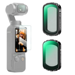K&F CONCEPT D*I OSMO Pocket 3/4�p �����Y�t�B���^�[�Z�b�g (1/4�u���b�N�~�X�g+1/2�u���b�N�~�X�g) ���ʃt�B���^�[ ���C���E�� �����֗� AGC���w�K���X 28�w�i�m�R�[�e�B���O �h���h��
