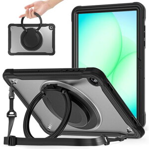 GOOVEN2025GalaxyTabA11+/A11Plus11�C���`�p�̃P�[�X���|���n���h���t���ˊO�p360�x��]�������O���u���c�u���X�^���h�@�\�^�u���b�g�J�o�[�ϏՌ��L�b�Y���V�����_�[�x���g����