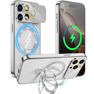 iPhone13promax�P�[�XMagsafe�Ή����@�\��̃}�O�l�b�g���C�����X�[�d�܂��݃X�^���h�J�����S�ʕی삢phone13promax�J�o360°�ی�ČRMIL�K�i�ϏՌ�CD�����O�������c�����Ή�