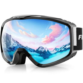 [FINDWAY]スキーゴーグルスノーゴーグルスノーボードゴーグルアップグレードOTG広視野球面レンズ防風/防雪/曇り防止紫外線防止メガネ対応軽量と耐衝撃適用大人男女の登山またはスキー用…