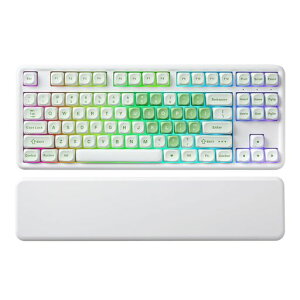 YUNZII B87 ���C�����X���J�j�J���L�[�{�[�h �Q�[�~���O�L�[�{�[�h BT5.0/2.4G/USB-C NKRO QMK/VIA�\�t�g�E�F�A�J�X�^�� MOA�L�[�L���b�v �K�X�P�b�g RGB ���X�g���X�g Win/Mac�p (�����F,