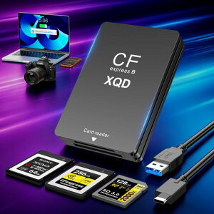 �y2026�V�݌v�zCFexpress Type B & XQD & SD �J�[�h���[�_ 3 in 1�A�f���A���X���b�gUSB3.2 10Gbps �����]�� CFexpress Type B cf�J�[�h���[�_�[ �A���~�j�E�� �^�C�v cf�J�[�h �A�_�v�^�[
