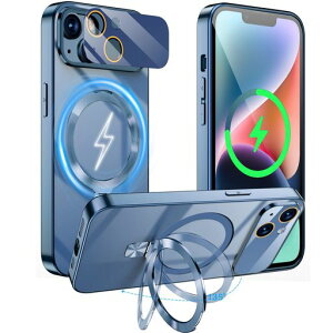 iPhone14�P�[�XMagsafe�Ή����@�\��̃}�O�l�b�g���C�����X�[�d�܂��݃X�^���h�J�����S�ʕی삢phone14�J�o360°�ی�ČRMIL�K�i�ϏՌ�CD�����O�������c�����Ή��X�g���b�v���t���h�w��