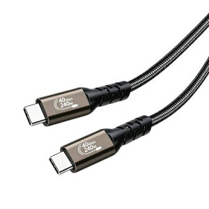 Thunderbolt 4 �P�[�u�� 2m USB4�Ή� Popolier [USB-IF�F�� / 240W�o�� / 40Gbps�����f�[�^�]�� / 8K@60Hz �f���o�� ] �T���_�[�{���g 4�P�[�u�� ���ϋv�i�C�����҂� ���ʌ݊�