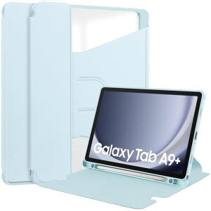 Galaxy Tab A9 Plus�K�p�P�[�X�J�o�[ �蒠�^ ���^ Samsung SM-X210/X216/X218�^�u���b�g�p����PU���U�[�P�[�X 360�x��] Galaxy Tab A9+ 11�C���`�^�u���b�g�Ή��ی�P�[�X �X�^���h�@�\�t��