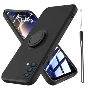OPPOA745G用ケースA545G用ケースシリコン薄型リング付き可愛いスリムソフトカバー耐衝撃TPUストラップホール液体シリコンシンプルスマホケース耐久性スタンド機能サラサラ指紋防止オッポA…