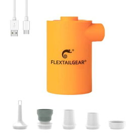FLEXTAILGEAR MAX PUMP 2020 携帯式エアーポンプ 3600MAH電池 USB充電式 最軽量 ポンプ タッチパネルスイッチ 急速空気入れ・空気抜く エアーベッド プール玩具 浮き輪 真空袋など対応 (オレンジ)