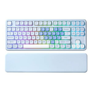 YUNZII B87 ���C�����X���J�j�J���L�[�{�[�h �Q�[�~���O�L�[�{�[�h BT5.0/2.4G/USB-C NKRO QMK/VIA�\�t�g�E�F�A�J�X�^�� MOA�L�[�L���b�v �K�X�P�b�g RGB ���X�g���X�g Win/Mac�p (�u���[,