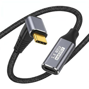 Type C �����P�[�u�� L�� 1M USB-C �I�X�E���X 100W PD�}���[�d 10Gbps �f�[�^�]�� USB 3.2 Gen2 �����R�[�h ���ϋv�i�C�����҂� �Q�[��/�m�[�gPC/�X�}�z�Ή�