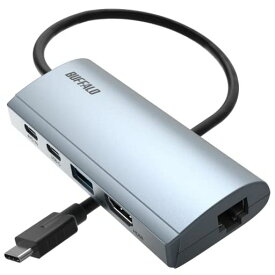 バッファロー ドッキングステーション 5-IN-1 USB TYPE-C PD HDMI LANポート USB 3.2 (GEN 1) 85W POWER DELIVERY シルバー LUD-U3-CGHDSV/N