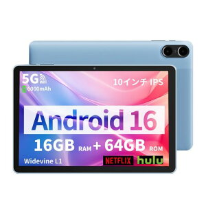 Android16�^�u���b�g10�^ WidevineL1 8�R�A 16GB(4+12)+64GB/1TB 6000mAh WiFi ���{�������