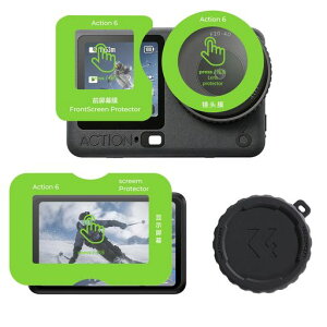 K&F CONCEPT AR�K���X�t�B���� �Ή�osmo Action6 �ی�t�B���� 9H�����K���X �ϏՌ� �����z�� ������ ��U�h�~ �J�����p�ی�t�B���� �X�N���[���v���e�N�^�[