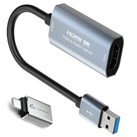 放熱動画キャプチャーボード、 HDMIからUSB3.0 USB C ビデオキャプチャー、4K 1080P60FPSキャプチャデバイス、ゲームライブストリーミング動画レコーダー用、PS4/5、XBOX、STEAM用のWINDOWS MAC