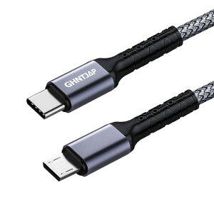 GHNTJAPMicroUSBType-CP[u2MUSBCtoMicroUSBOTGP[u}CNusb^CvcUSB2.0f[^][dMacBook/Pixel/Galaxy̑AndroidfoCXɑΉ