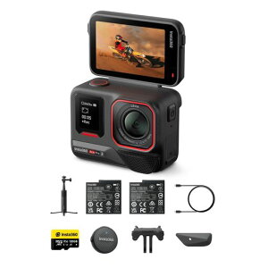 Insta360 Ace Pro 2 - Vlog�L�b�g-�f���A���o�b�e���[ ���C�J�Ƃ̋����J���ɂ��h���d�l��8K�A�N�V�����J�����B1/1.3�C���`�Z���T�[�A�f���A��AI�`�b�v �Ï����\
