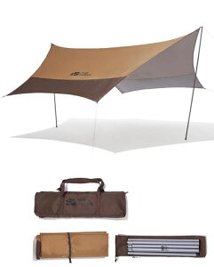 MOBIGARDENヘキサタープシルバーコーティング4.4x4.4x2.1m防水UVカットUPF50+150Dオックスフォード布コンパクト持ち運び便利キャンプタープポールと収納袋付き運動会ピクニックアウトドア