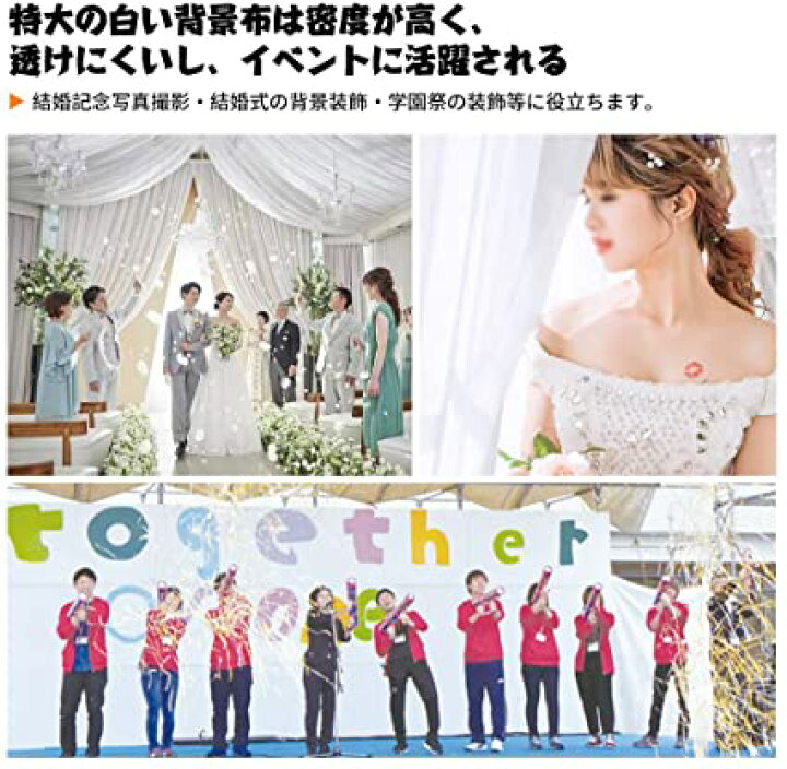 楽天市場 Ra Fotofoto 背景布 白布 3m X 6m 撮影 背景 布 白 厚地 白い布 透けない 白い背景 大きい 背景シート 無地 反射面と無反射面があり バックペーパー シワが出来やすくない スクリーンシート プロ ホール対応 バック紙 洗濯可 撮 Happy Hour 1414