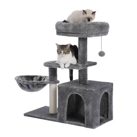 猫の登山フレーム 屋内子猫用の小さな猫のツリーハウス スクラッボードを登るための大きなトップパーチポスト 写真キャットクライミングツリー
