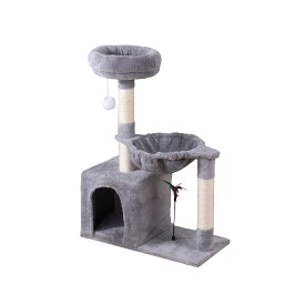 猫の登山フレーム 灰色の猫クライミングフレーム多層猫爪とぎ板猫爪とぎポスト猫の巣ジャンププラットフォームツリー1匹の猫のおもちゃ用品 写真キャットクライミングツリー