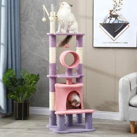 猫の登山フレーム キャットツリー タワー 家具ポスト 猫ジャンピングおもちゃ ままごと 猫寝床 キャットハウス クライミングおもちゃ 写真キャットクライミングツリー (Color : A)