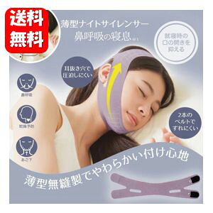 【送料無料】薄型ナイトサイレンサー 鼻呼吸をサポートして心地よい快眠生活を♪ 口・のどの渇き対策にもオススメ♪鼻呼吸 グッズ 男女兼用 いびき対策 いびき防止 グッズ 鼻 呼吸 グッズ