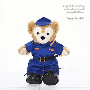ダッフィー*シェリーメイ・ハンドパペットサイズ★本格的!レスキュー隊コスチュームネイビー・消防士・活動服★rescue‐navy-hp*ハンドメイド【洋服】◇〈