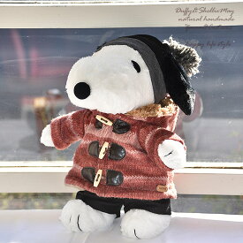 スヌーピーコスチューム★赤系ダッフル&パンツ＆ニット帽セット・coat218-snoopy÷