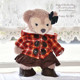 ダッフィー*シェリーメイコスチューム・Mサイズduffy★ボーダーダッフルコート＆スカート*coat221-m