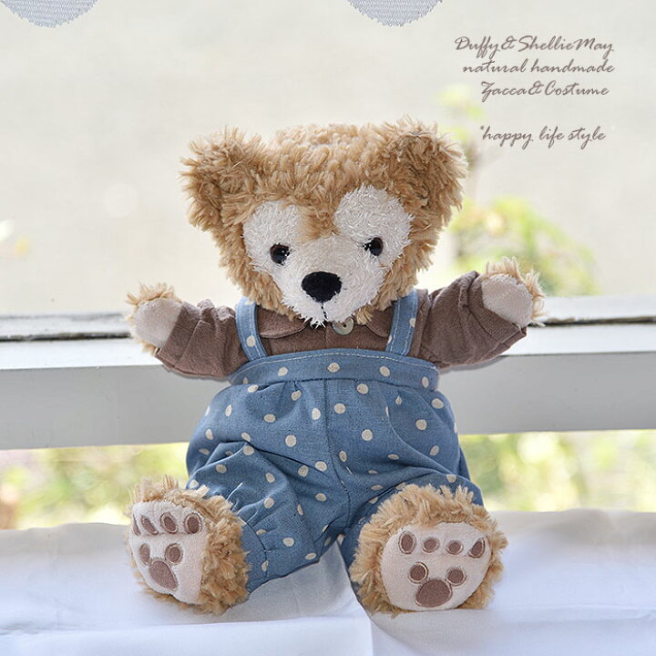 楽天市場 ダッフィー シェリーメイコスチューム ハンドパペットサイズ 水色水玉吊りパンツ ブラウンシャツ Od128 Hp ハッピーライフスタイル