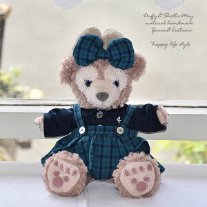 ダッフィー シェリーメイ コスチューム グッズ ハンドパペットサイズ 可愛いおでかけ服(青)スカート  od141-hp 洋服 Duffy グッズ