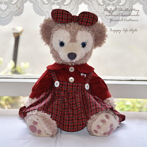 ダッフィー シェリーメイ コスチューム グッズ Sサイズ 43cm 可愛いおでかけ服(赤)スカート od145洋服 Duffy グッズ