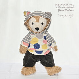 ダッフィー*シェリーメイコスチューム・Sサイズ43cm★ねこ耳パーカー＆パンツ pk200