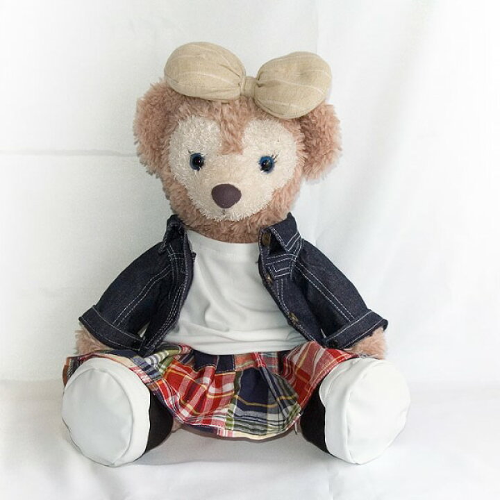 楽天市場 ダッフィー シェリーメイコスチューム Sサイズ43cm ｇジャン マドラスチェックスカート 女の子セット Casual10 洋服 ハッピーライフスタイル
