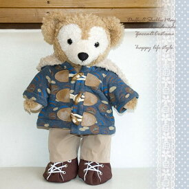 ダッフィー*シェリーメイコスチューム★Sサイズ43cm・気球柄ダッフルコート＆パンツセット・coat48【洋服】＾〈