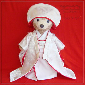 ダッフィー*シェリーメイコスチューム★花嫁衣裳セット・白無垢・和装.着物・袴・ウエディング・結婚式ny18-g(white)↑