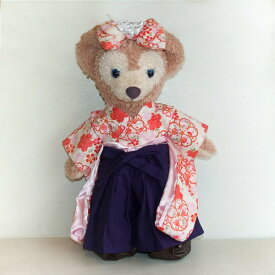 ダッフィー*シェリーメイコスチューム★はかまセット編み上げブーツ付き！和装・卒業式・着物・ピンク・ny47(pink）↑