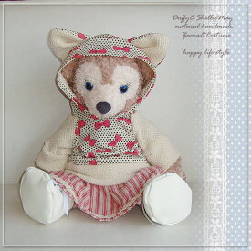 ダッフィー*シェリーメイコスチューム・Sサイズ43cm★ねこ耳パーカー&スカート・pk157【洋服】〈Θ