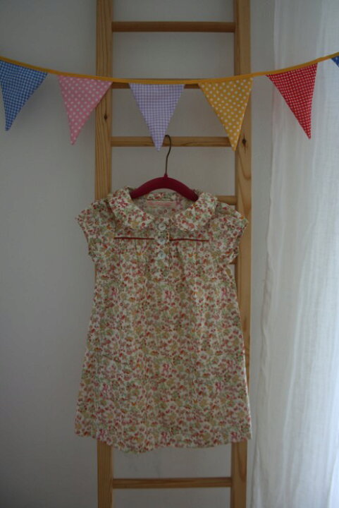 楽天市場 リバティ 子供服 大人気のリバティ使用 ハンドメイド キッズ 80 130センチサイズ ホビーラホビーレリバティワンピース オレンジ系 Wp32 Kids ハッピーライフスタイル