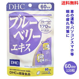 【LINEお友達登録で300円OFFクーポン】☆ DHC ブルーベリーエキス 60日分 120粒 車の運転 パソコン・スマホ 眼精疲労 目の疲れ対策 【送料無料】