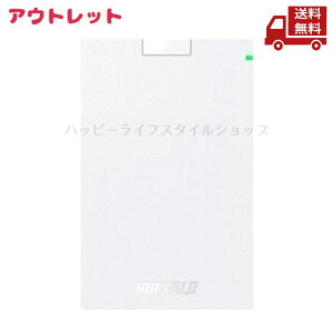 �� �A�E�g���b�g ������ BUFFALO �o�b�t�@���[ USB3.1(Gen.1)�Ή� �|�[�^�u��HDD �X�^���_�[�h���f�� �z���C�g 500GB HD-PCG500U3-WA �Ռ��z���݌v �̏�\���@�\ �R���p�N�g�T�C�Y SecureLock Mobile2���� RoHS��
