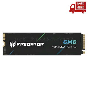  Acer Predator M.2 SSD 2TB GM6 NVMe2.0 2280 PCIe Gen4×4 (őǂݎF7200MB/sAő发݁F6200MB/s) SSD ϋv 3D NAND  XɊN[|