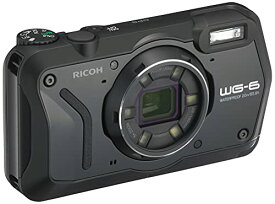 RICOH WG-6 ブラック 本格防水カメラ 20メートル防水 耐衝撃 防塵 耐寒 2000万画素 4K動画対応 高性能GPS内蔵