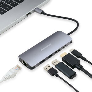 O[nEX USB-C hbLOXe[V 5 in 1 65W PDdΉ USB3.2 Gen1Ή GH-MHC5A-SV