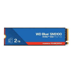 WD SN5100 M.2 SSD 2TB NVMe PCIe Gen4×4 ���� �\���b�h�X�e�[�g �h���C�u �E�G�X�^���f�W�^�� 7100MB/s WDS200T5B0E PC�p�[�c ���� ����