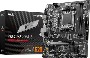 MSI �}�U�[�{�[�hPRO A620M-E Ryzen 7000 �V���[�Y(AM5)�Ή�A620�`�b�v�Z�b�g 4K60Hz DDR5 OC�Ή�Micro-ATX MB6161