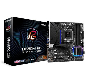 ASRock �}�U�[�{�[�h B650M PG Riptide WiFi AMD Ryzen 7000 �V���[�Y CPU�Ή� (Soket AM5) B650 Micro ATX �}�U�[�{�[�h �y�������K�㗝�X�i�z